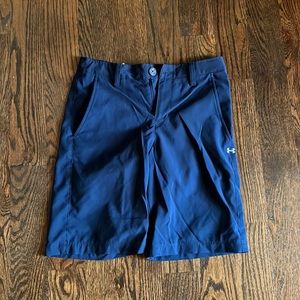 Boys Blue Under Armour Adjustable HeatGear Shorts- YMD